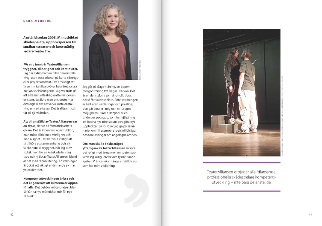TeaterAlliansen 20 ars jubileum Sara Myrberg